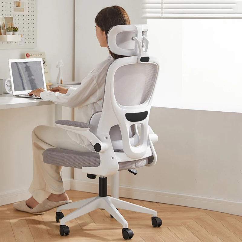 New 3D Lumbar Brace Ergonomic Computer Chair Office Comfort Men's and Women's Tennis Lifting Swivel Armrests Adjustable Headrest