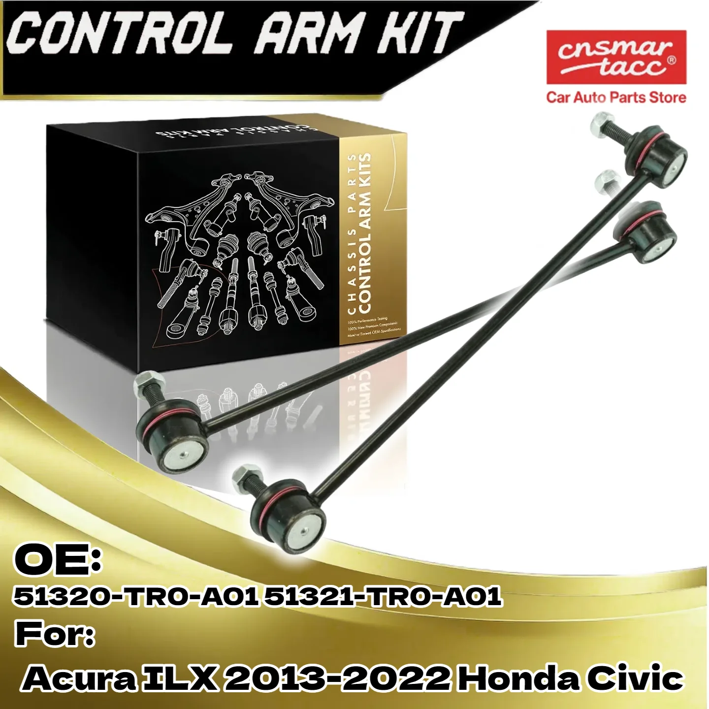 

2 шт. передняя левая и правая тяга стабилизатора 51320-TR0-A01 для Acura ILX 2013-2022 для Honda Civic 51321-TR0-A01