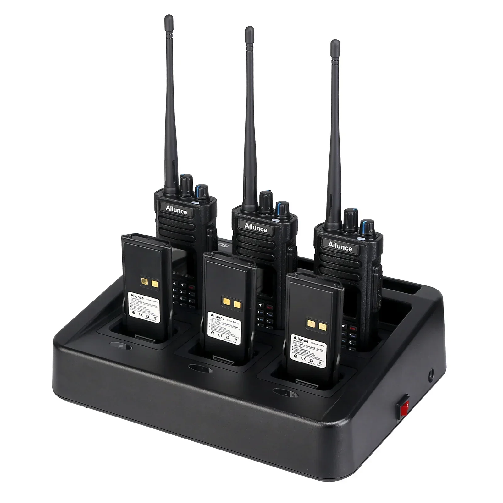 NEW 6Pack professional radio set Ailunce HD1 with rapid charger Dual Band DMR Amateur Digital IP67 Waterproof GPS Two Way Radio view 6