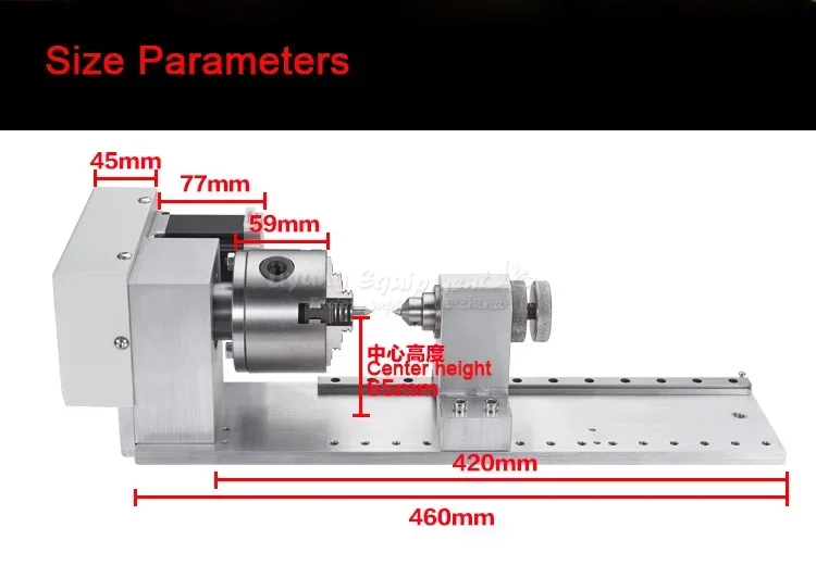 Image 7: Tête de division CNC outils de gravure 3D Machine de gravure Rail coulissant 4ème axe de Rotation axe Axe A CNC