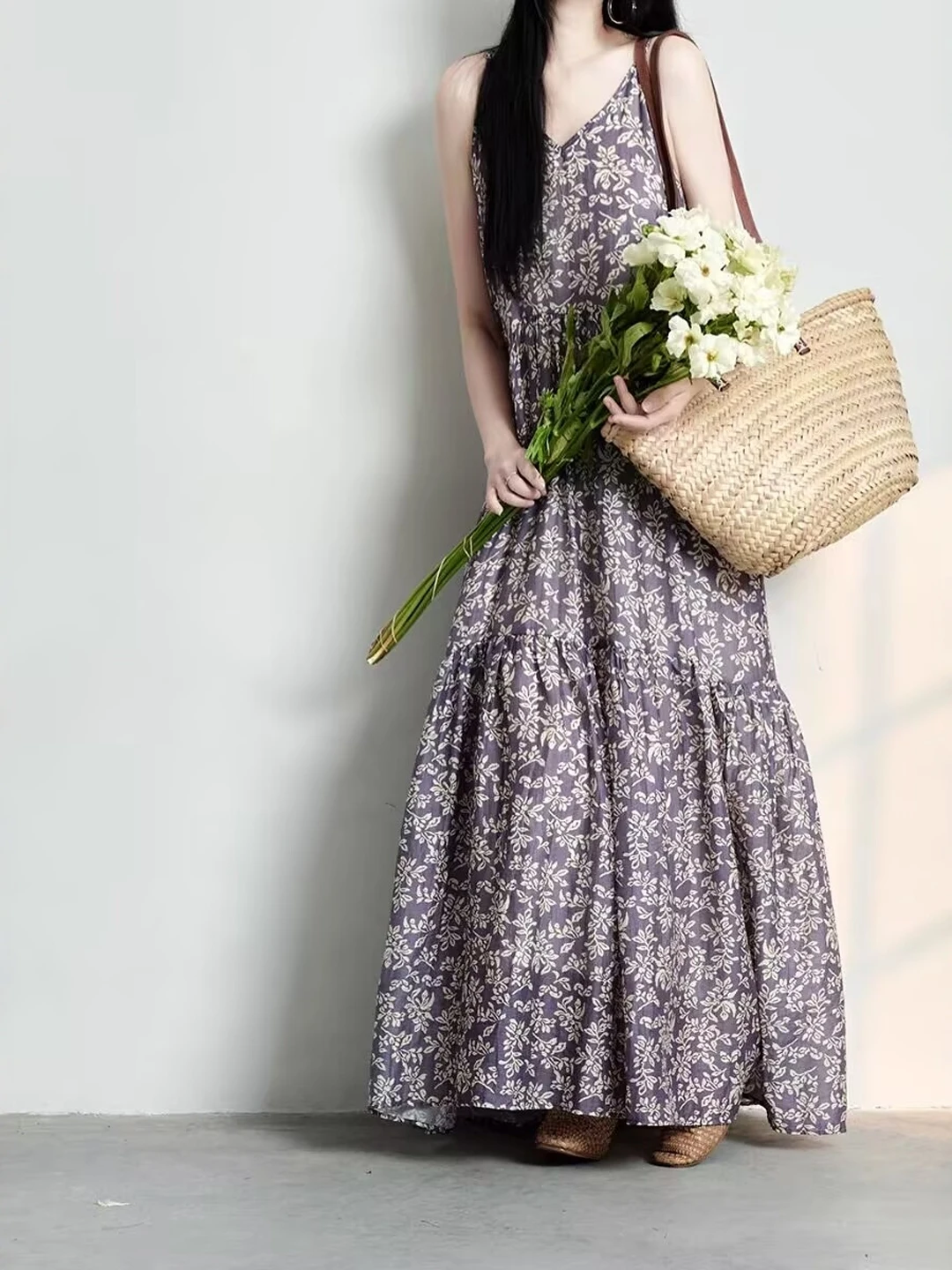 Elegant Japanese Style plus Si - Linen Dress Wrap ulasan dan harga