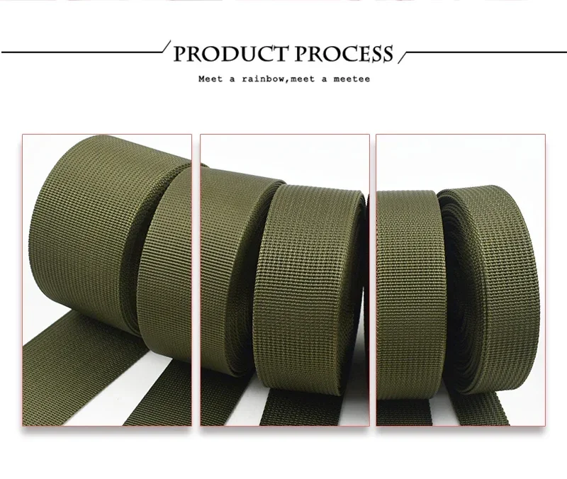 10/30/50M 20–50 mm ArmyGreen Nylon Gurtband für Tasche Rucksack Gurt Band Band Sicherheitsgurt Bia Bindung DIY Nähzubehör – Detail 7