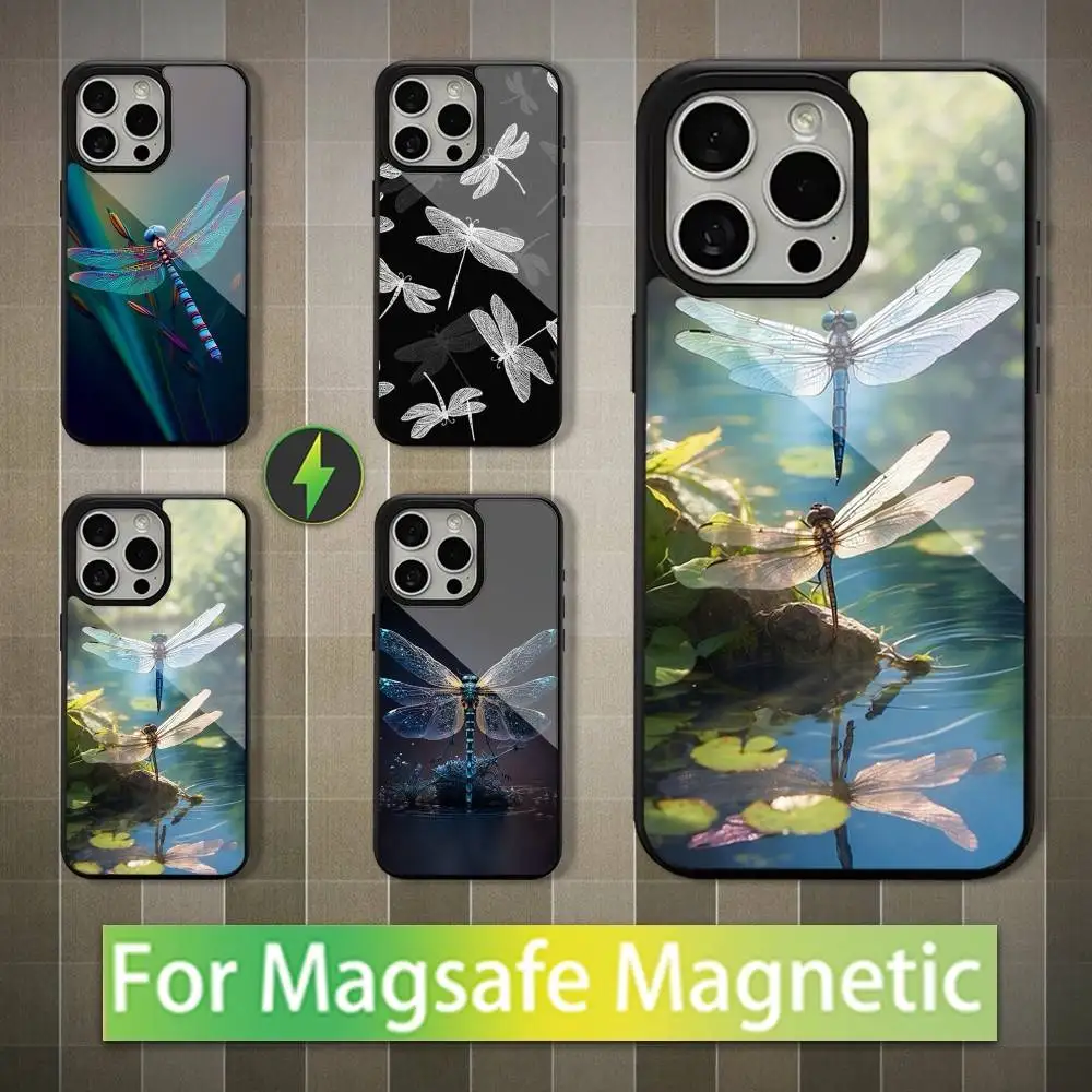 

Animal Dragonfly Phone Case For iPhone 16,15,14,13,12,11,Pro,Max,Plus,Mini,Magsafe,Magnetic Wireless Charging Case
