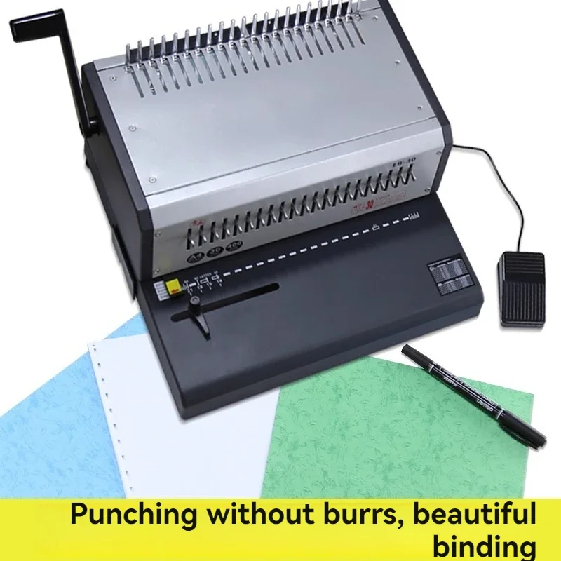 

EB30 зажимная лента с резиновым кольцом, электрическая зажимная лента с 10 отверстиями, связывающая биде, финансовый ваучер, сверхмощная электрическая переплетная машина