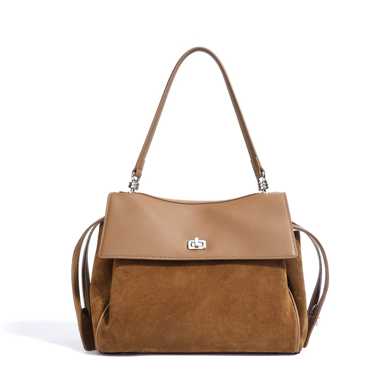 Vintage Matte Women's Tote Bag Large Capacity Commuter Underarm Bag Autumn/Winter High-End Feel Crossbody Single Shoulder Bags