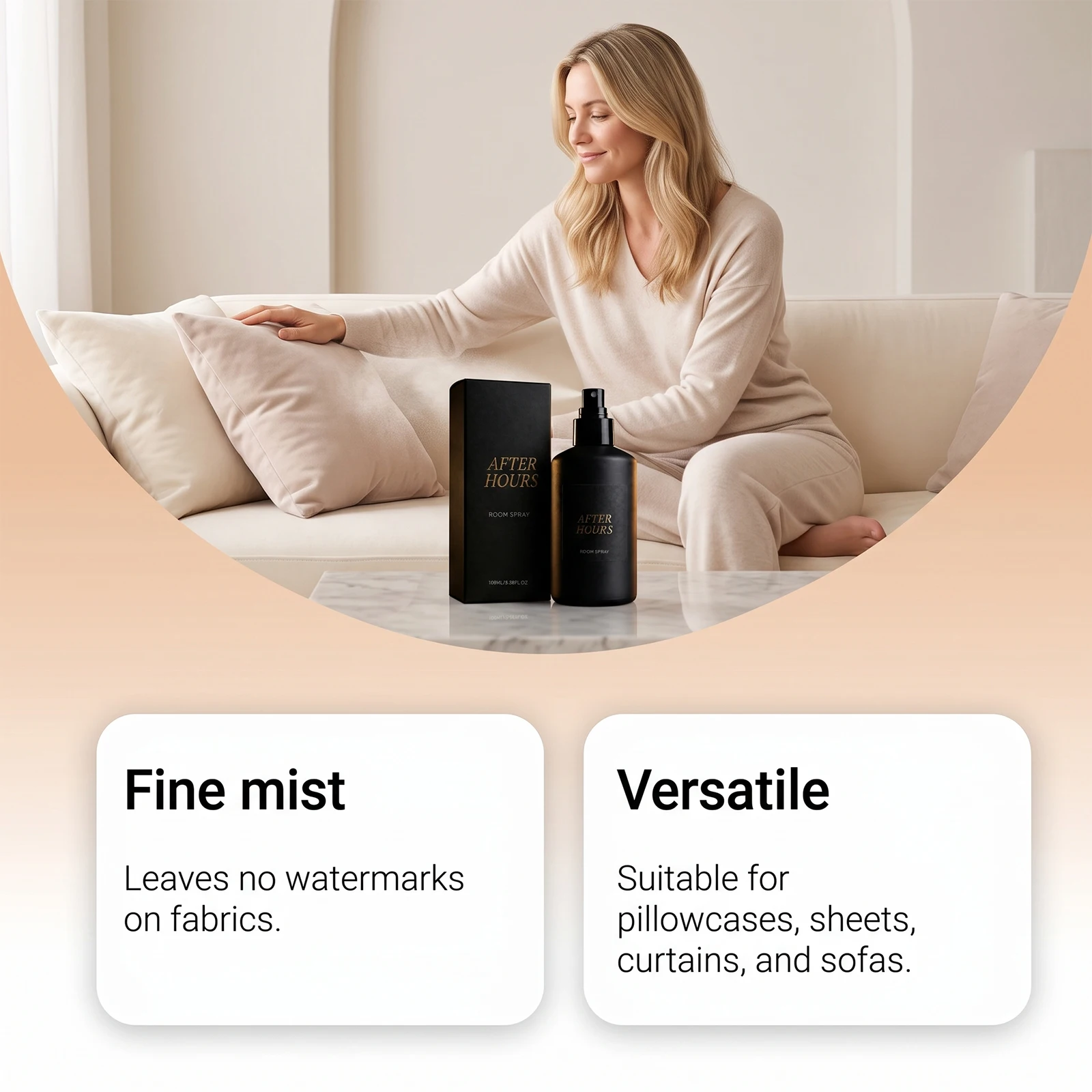 After Hours Room Fragrance Spray Long Lasting Aroma Apartment Hotel Interior Home Odor Freshener Living Space Elegant Scent Mist
