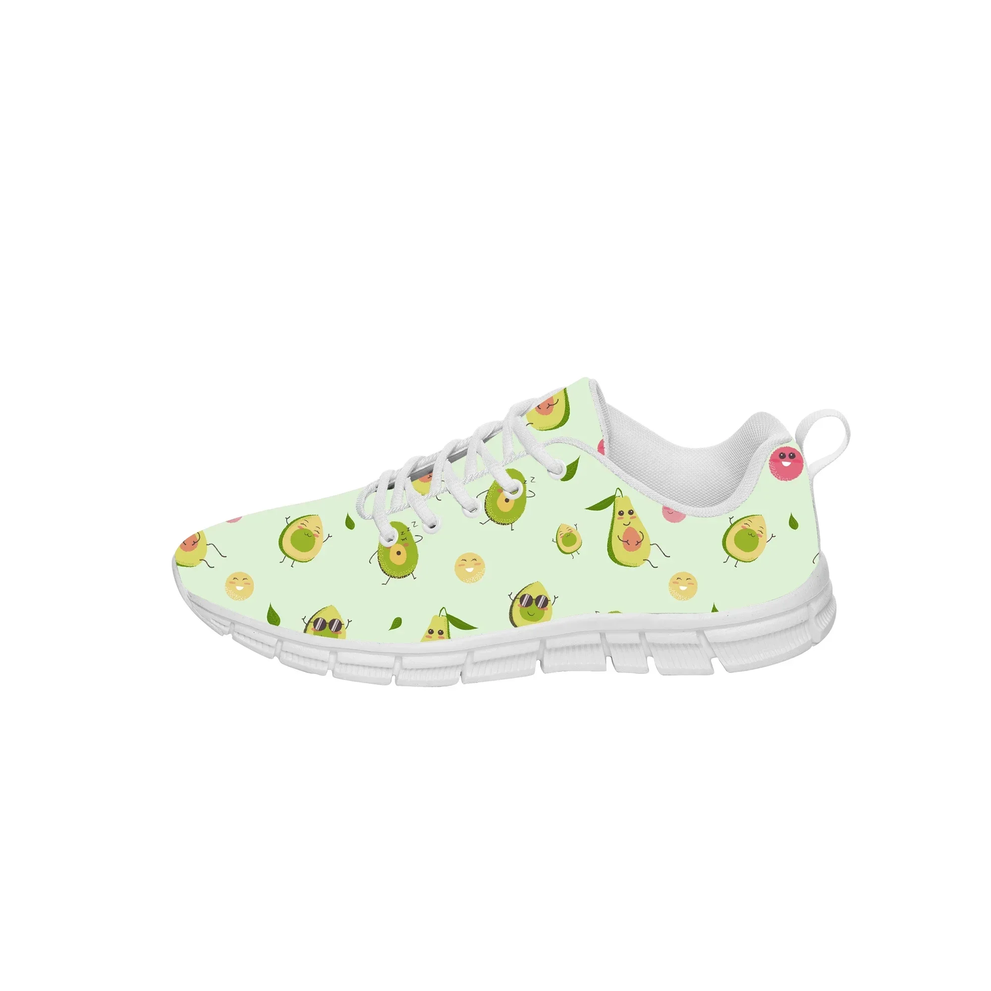 Hot Cool Cartoon Avocado Sports Shoes Mens Womens Teenager Sneakers Casual Custom High Quality Couple Shoes White Running Shoes