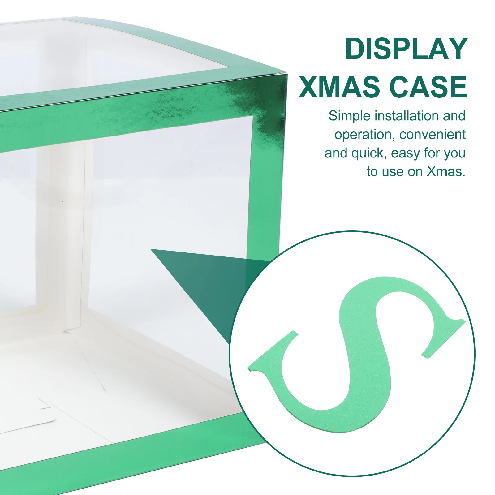 1 مجموعة صناديق بالون عيد الميلاد شفافة عرض الحفلات حالة عيد الميلاد بالون تخزين ديكور مهرجان صندوق عيد الميلاد صندوق الدعامة الطرف