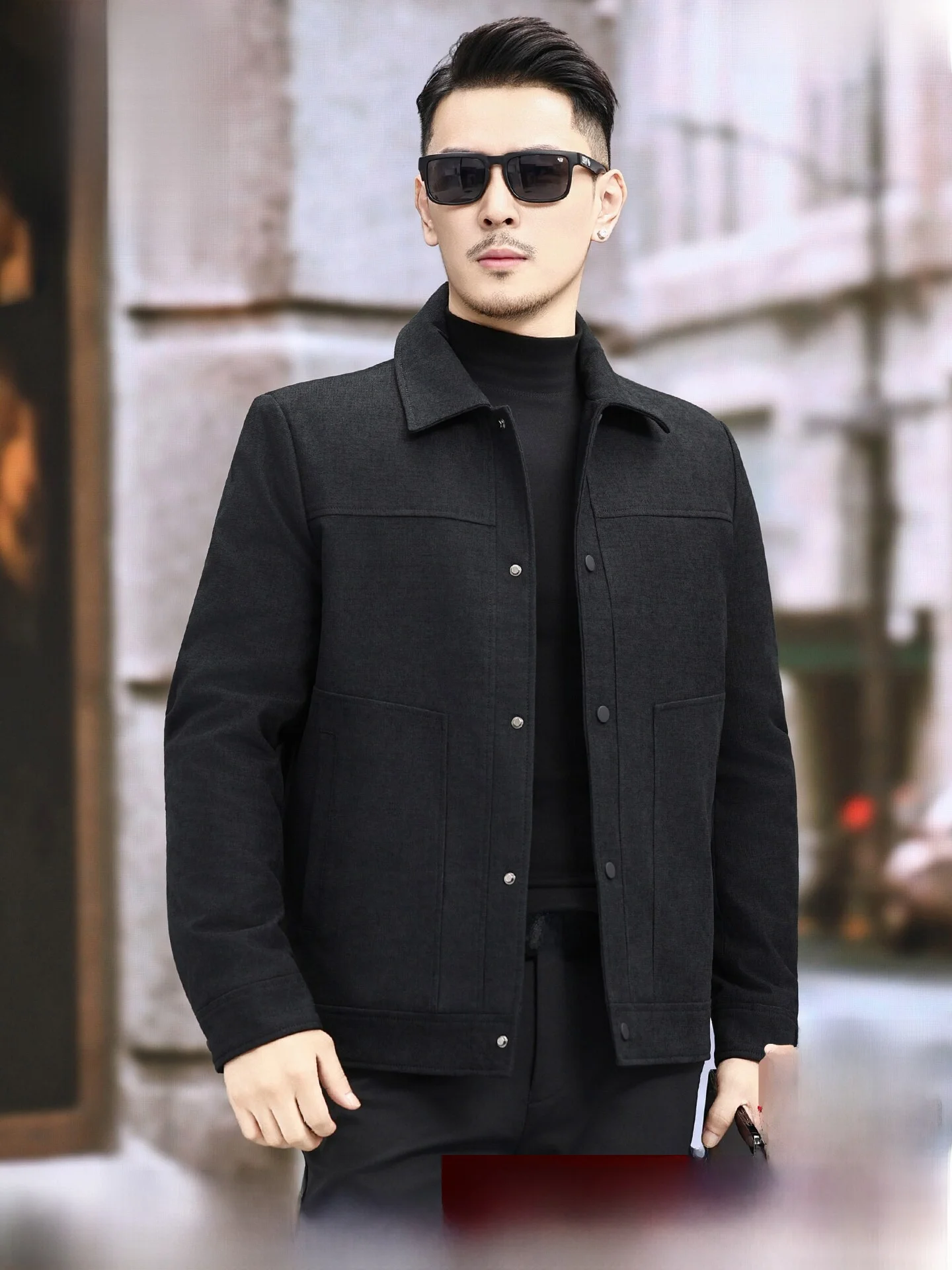 Lorom Men's Casual Short Quilted Jacket Lightweight Warm Fleece Lined Stand Collar down Coat for Men Winter New Style Outdoor...
