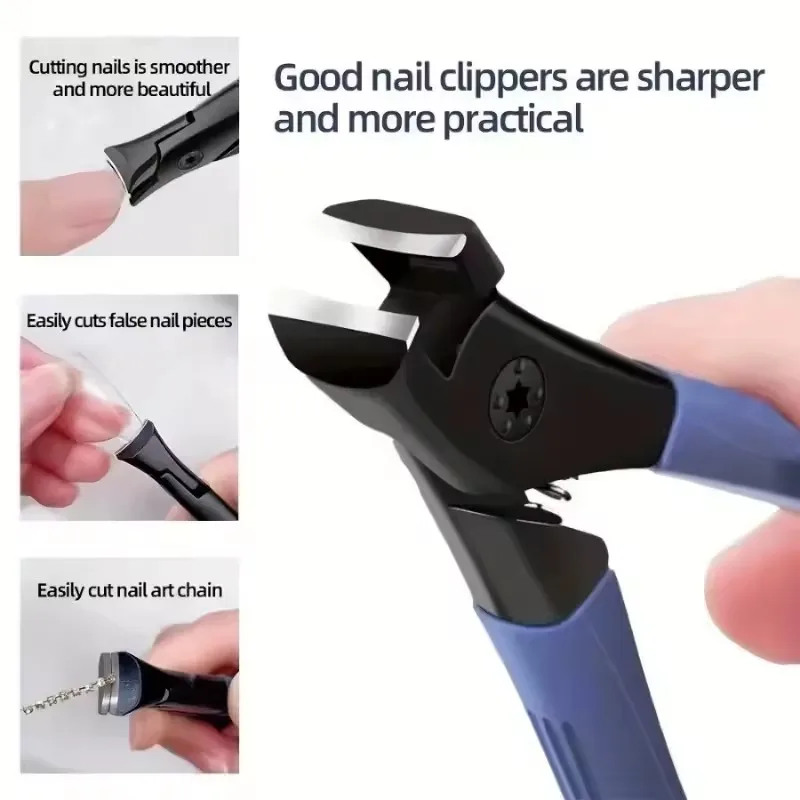 Hot Sale Anti-splash Nail Clippers Thick Hard Nail Special Cuticle Cutters Household Large Size Pedicure Manicure Foot Care Tool