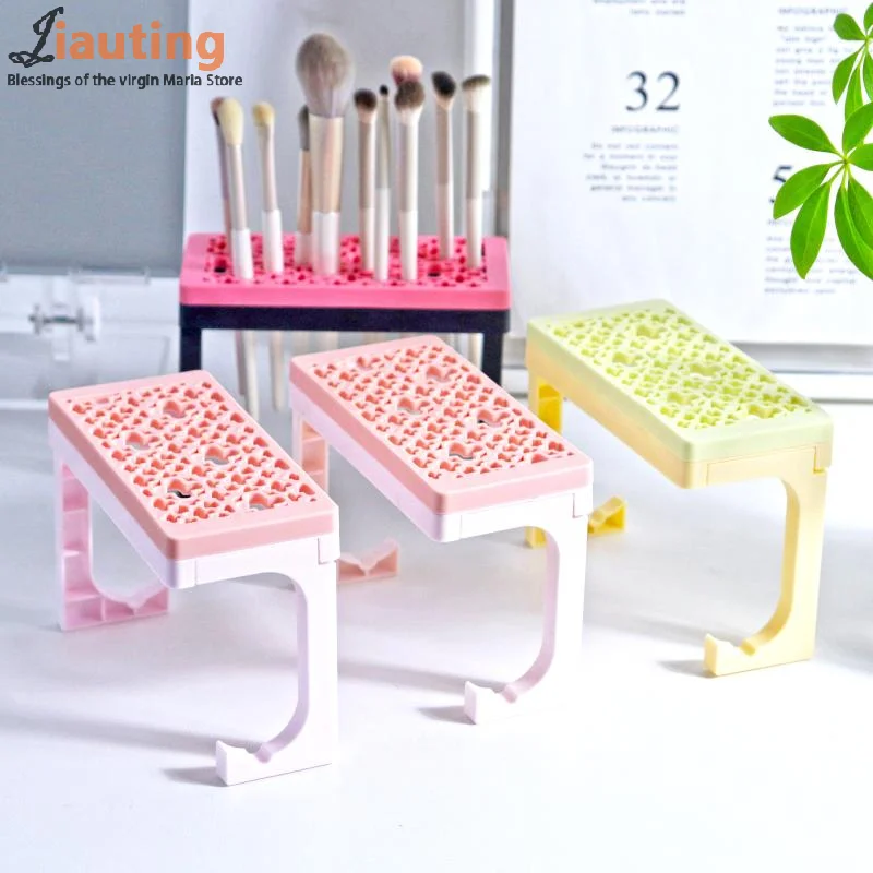 Porta pennelli per trucco in silicone Supporto per asciugatura Set per trucco Custodia per penna per unghie e organizer per pennelli per pittura adatto per maniglie di tutte le dimensioni