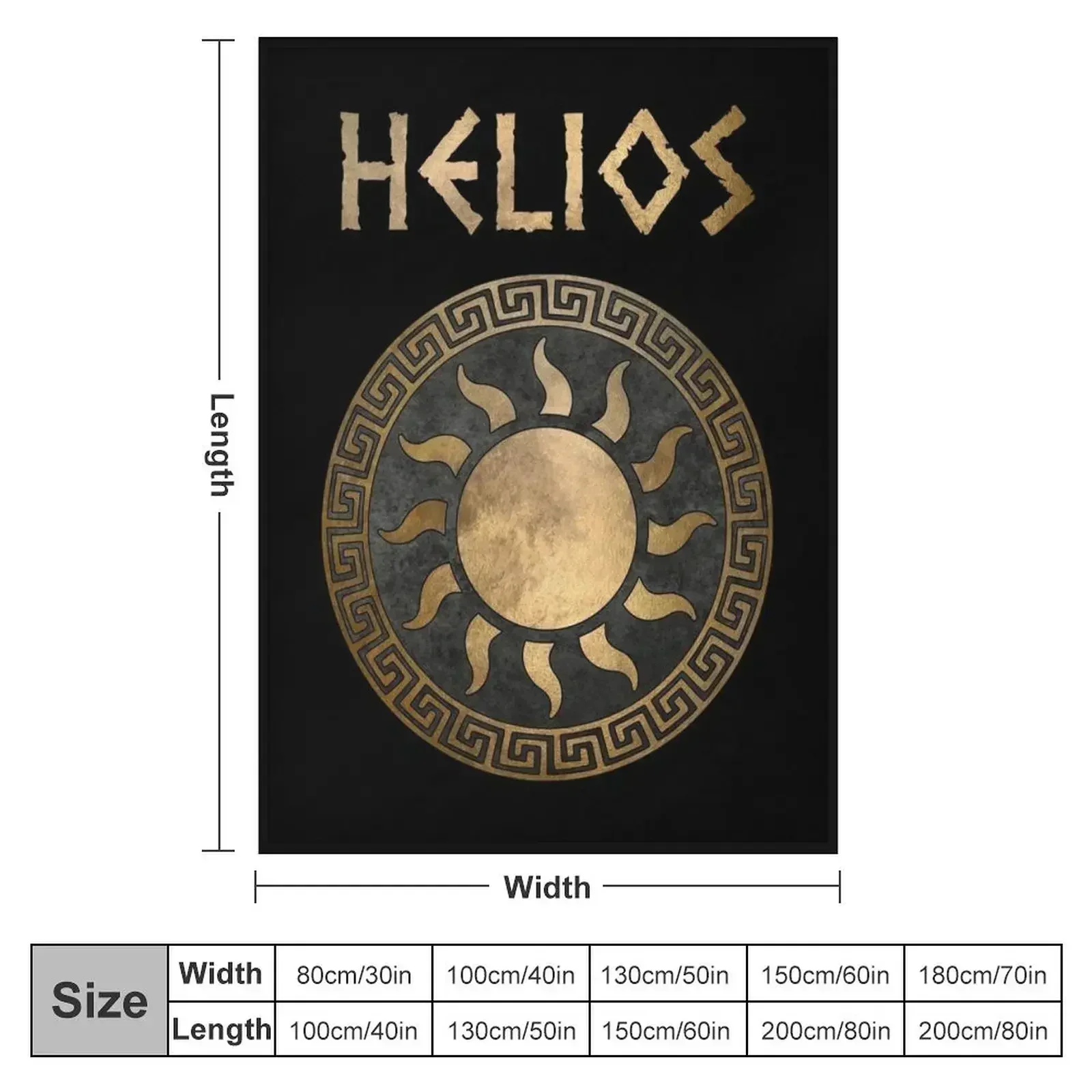 Helios Greek God of the Sun Ancient Symbol Throw Blanket Luxury Thicken Thermals For Travel Blankets