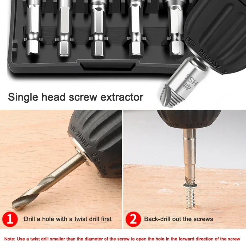 New Small Broken Head Screw Removal Bad Screw Remover Removes The Broken Wire Up The Broken Wire Anti-tooth Faucet Wire Extracti