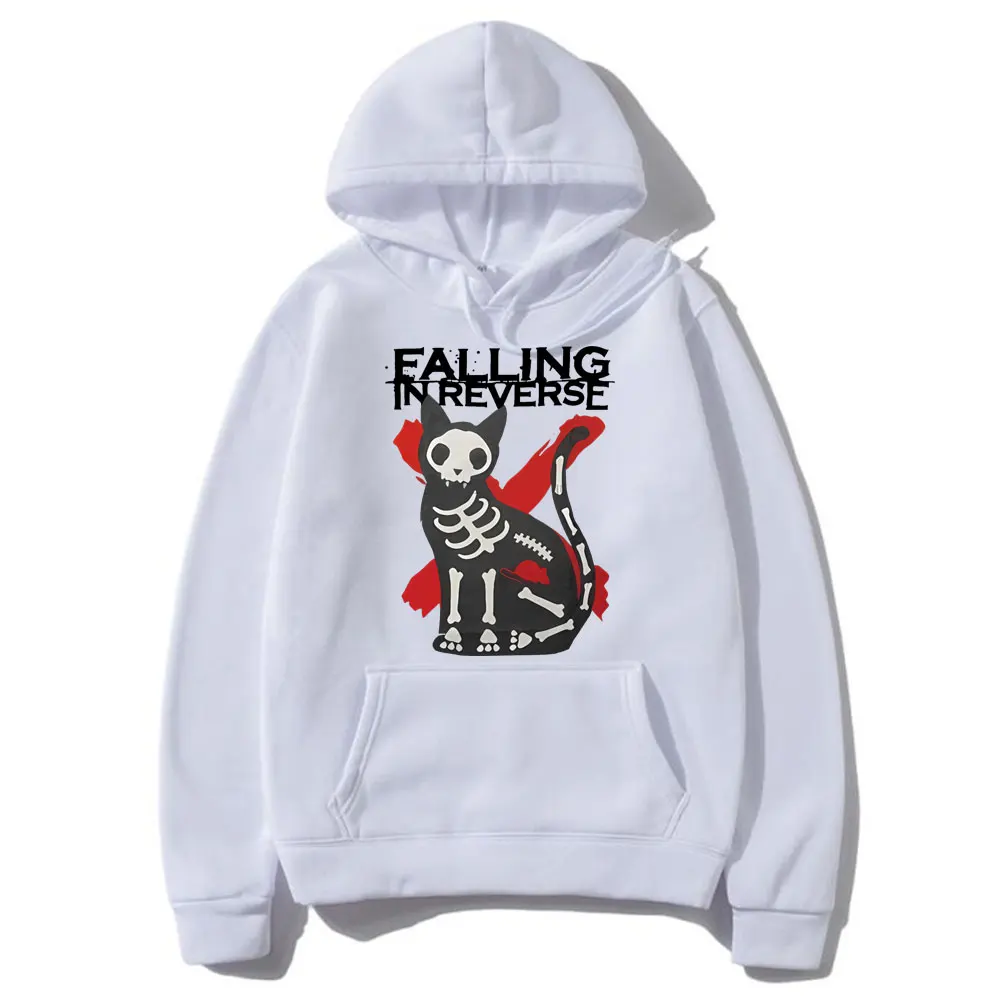 

Men Women Gothic Casual Oversized Sweatshirt Falling in Reverse Cat Graphic Hoodie Men's Vintage Streetwear Male Cotton Hoodies