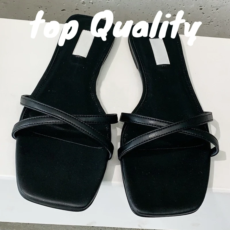 

Summer slippers Women's slippers Casual Shoes Beach slippers Genuine leather material Solid color Versatile simple