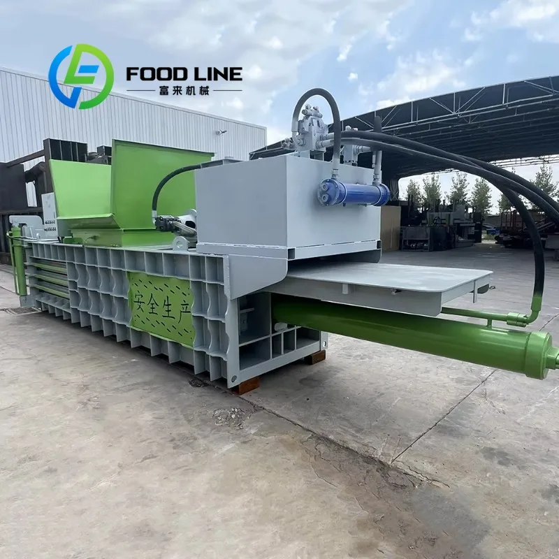 Horizontal Hydraulic Baler Compact Bale Output Hydraulic Compactor Lower Logistics Cost For Recycled Waste Transportation