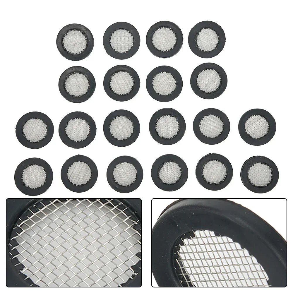 

Hose Gasket Rubber Washer 20pcs Accessories Black Filter Net For 1/ 2in Tap Head O Ring Replacement Shower Head
