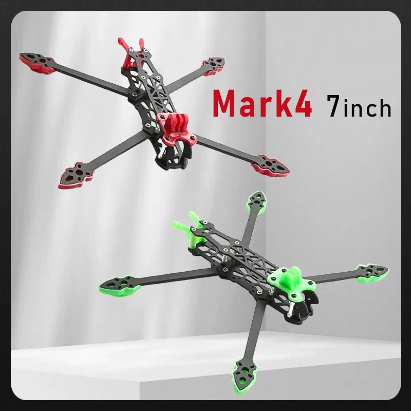

Mark Mark4 7inch 295mm with 5mm Arm Thickness Quadcopter Frame 3K Carbon Fiber for 7" FPV Freestyle RC Racing Drone Frame Kit