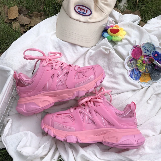 Pink dad sneakers clearance