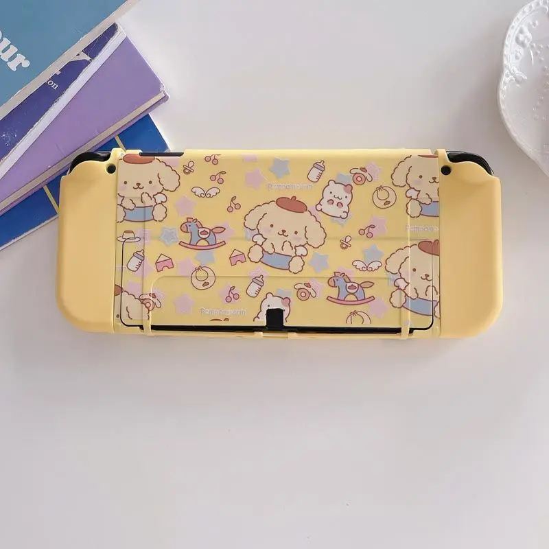 Sanrio Japanese Pudding Dog Cartoon Nintendo Game Case Switch Tpu Painted NS Protective Case Oled Soft Shell