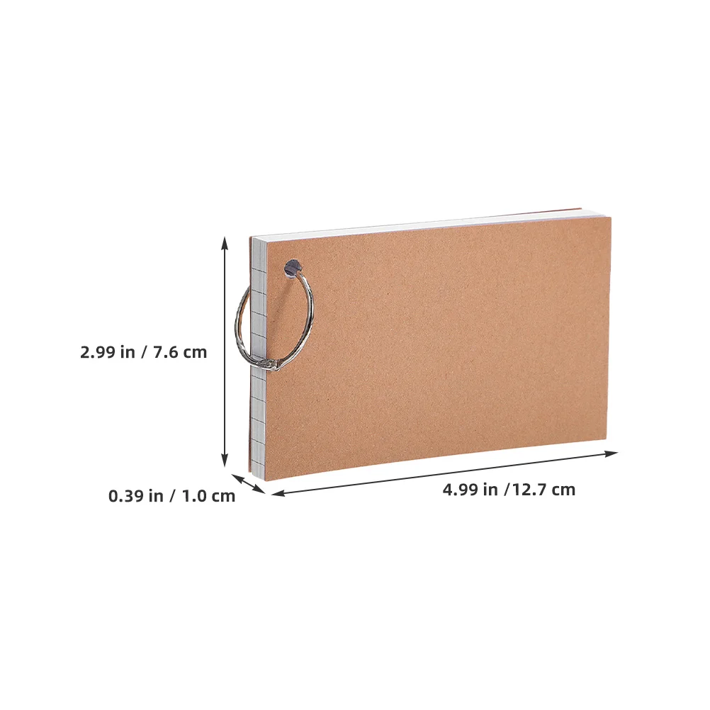 6 Books Index Cards Compact Memo Pads Small with Colored Lined Pages Off Metal Rings Study Cards for Office Classroom