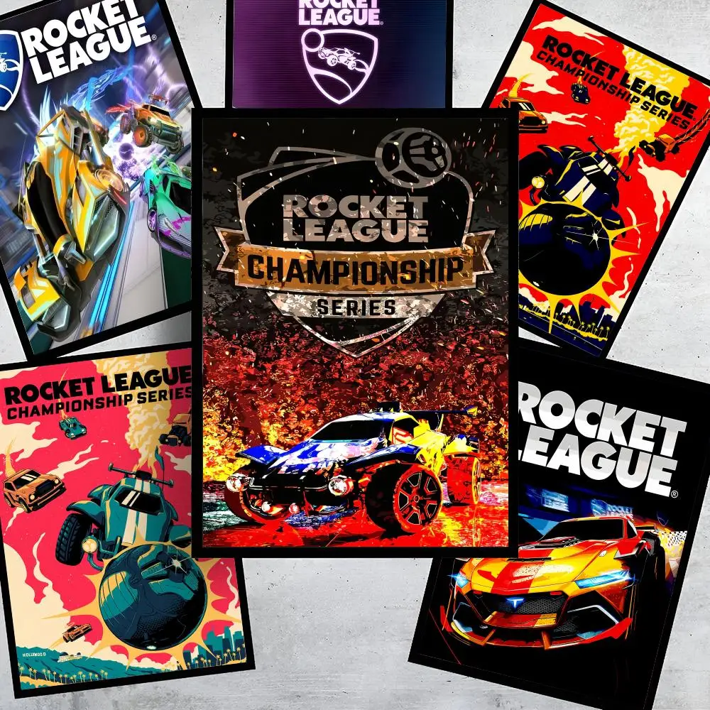 Game R-Rocket League Poster Decorative Wall Art Stickers Mural Photo Print for Home Living Room Hallway Decor