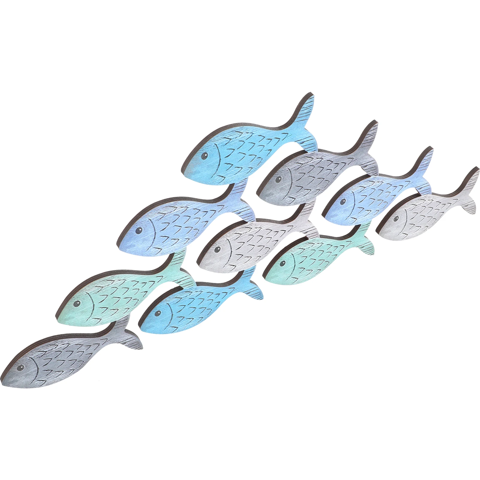 

Wooden Decor Mediterranean Style Nautical Theme Bathroom Hanging Wood Fish Decorations Beach Party Supplies Fish Hanging