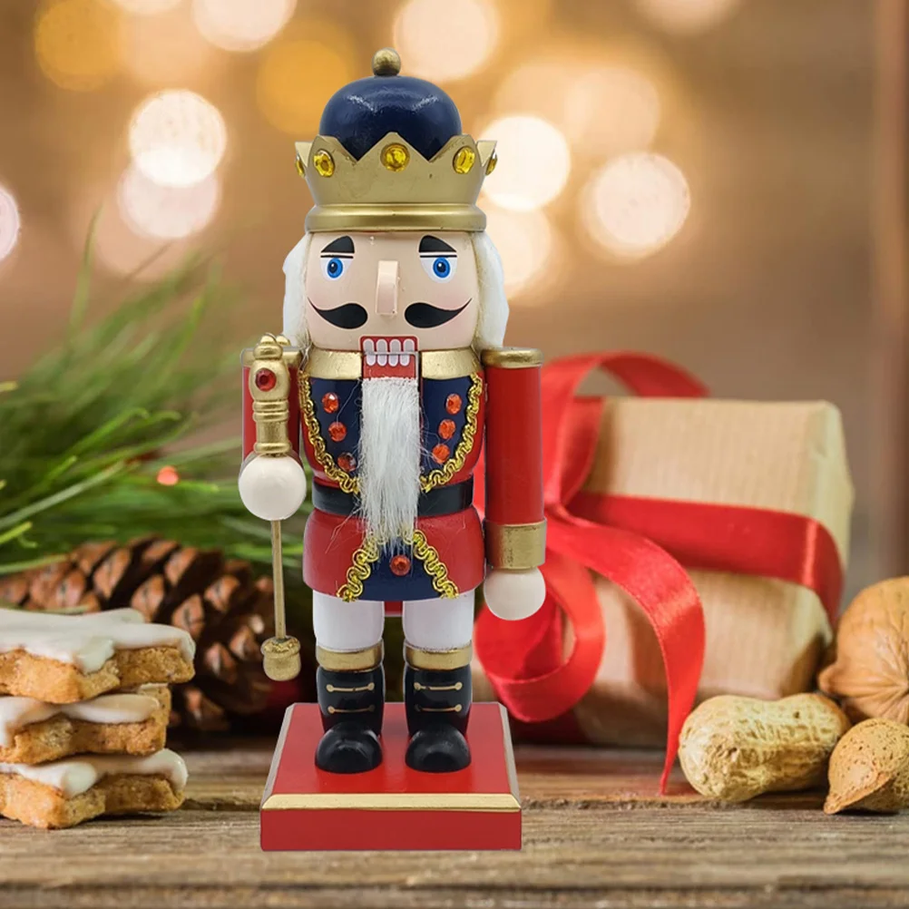 

Wooden Nutcracker King Soldier Creative Xmas Holiday Desktop Decoration Christmas Table Ornament Wooden Nutcrackers