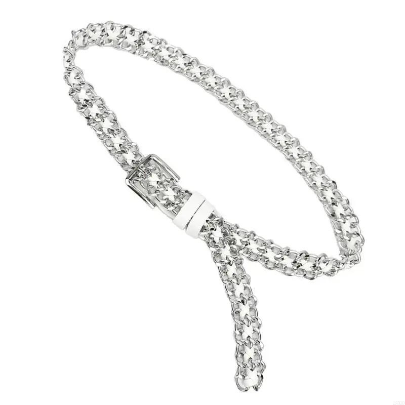 

Metal Waist Chain Belt 110cm Length Waistband Great for Enhancing Jeans Pants Dresses and Evening Party Waist Accessory