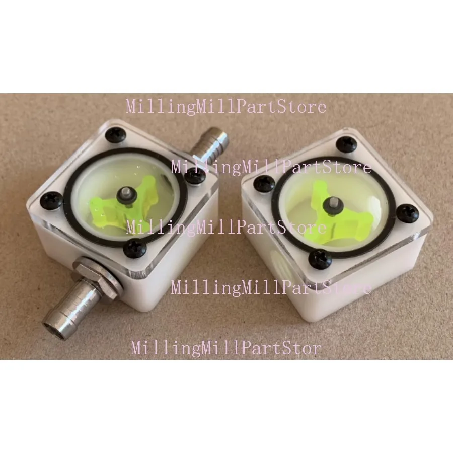 1pc Computer Water Cooling Water Flow Meter Spindle Motor Water Pump Flower Fluid Temperature Observer Transparent Instructions