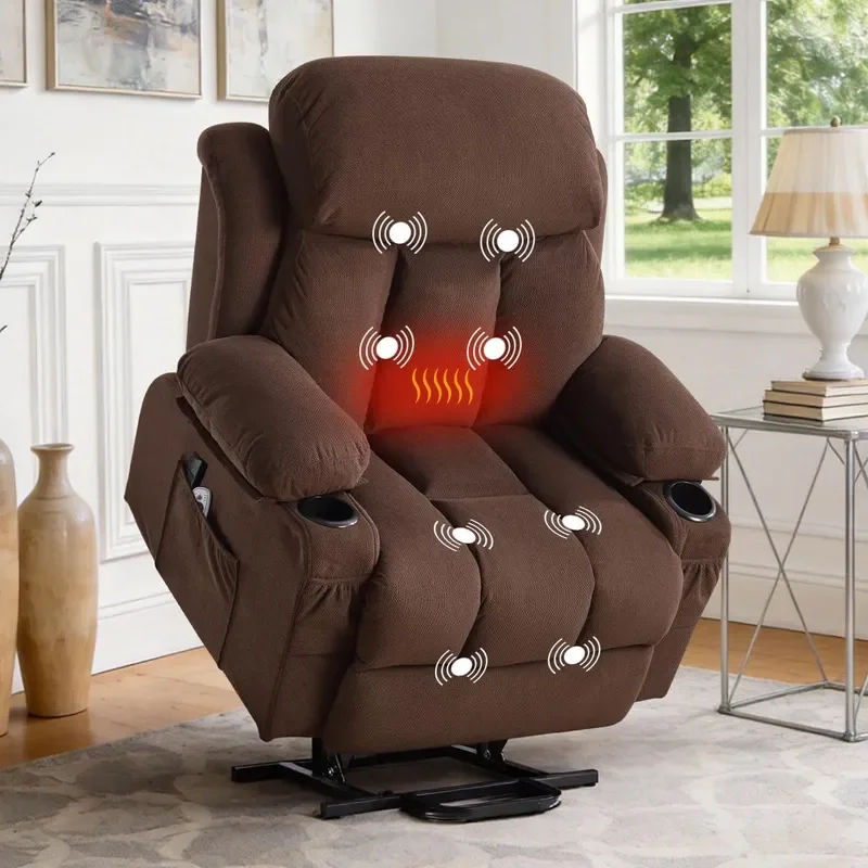 Power Lift Recliner Chair for Elderly with 8 Points Massage and Heat