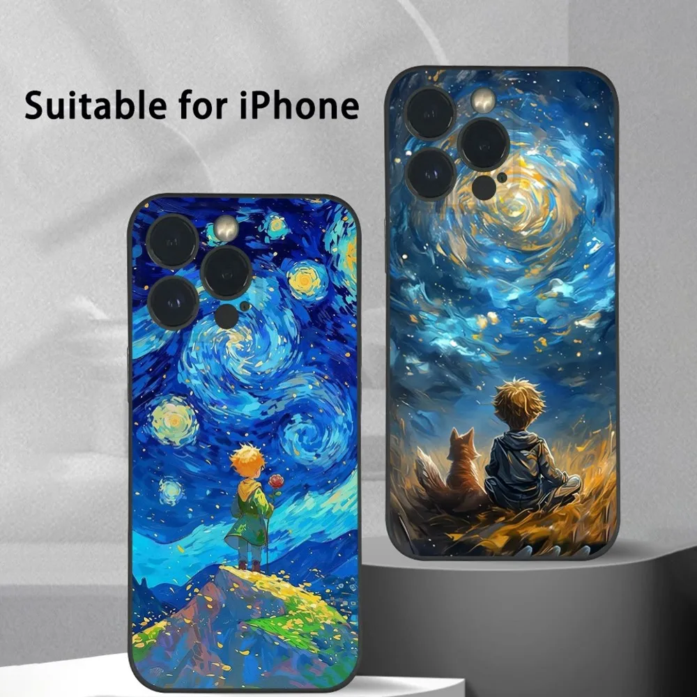 The Little Prince VANGO Phone Case For iPhone 16 15 14 13 12 11 Pro Max Plus Mini Frosted Soft Shell Funda