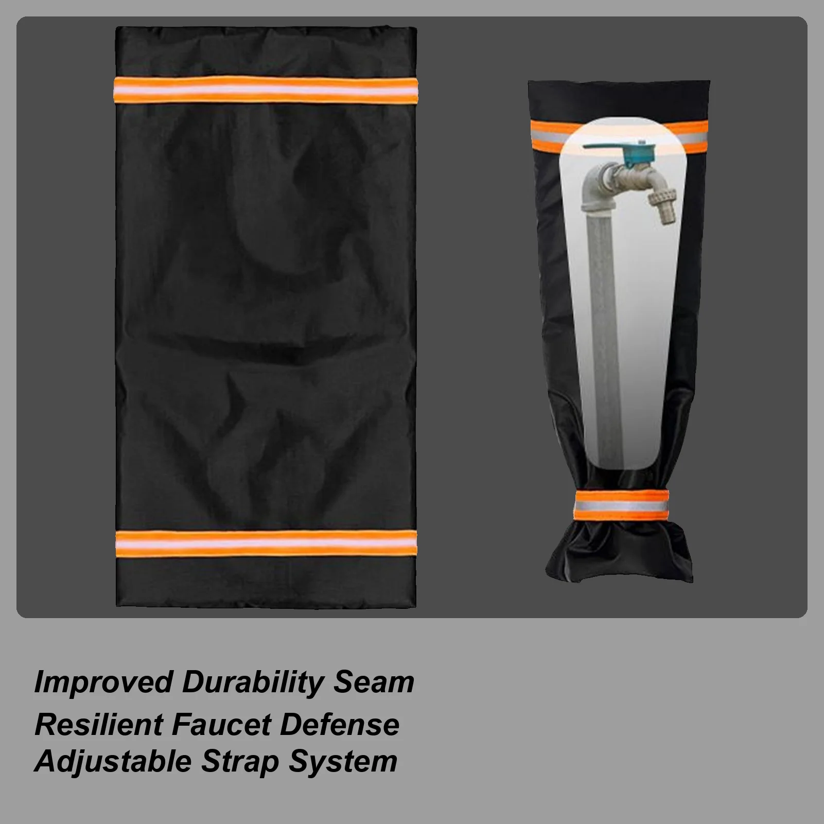 

Outdoor Faucet Covers for Winter Insulation Long Thermal Tap Jacket Large Hose Cover Socks Bib Pipe Protector for Lawn Yard Farm