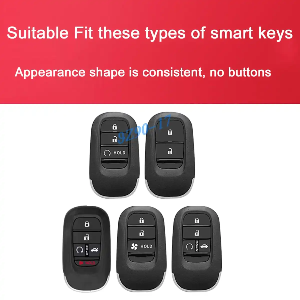 For Honda Civic 11th Accord CR-V HR-V Pilot Vezel ZR-V 2023-2025 Fully Transparent PU Car Smart Key Cover Case