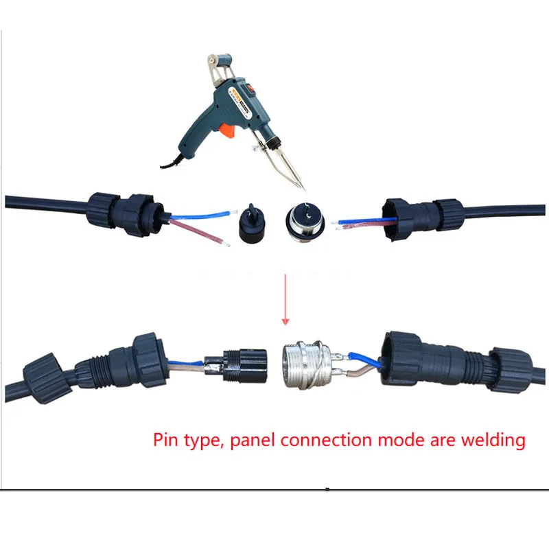 GX16 Aviation Connector 2/3/4/5/6/7/8/9/10 Pin IP68 Waterproof Panel Type Docking Back Nut Male&Female Plug/Socket