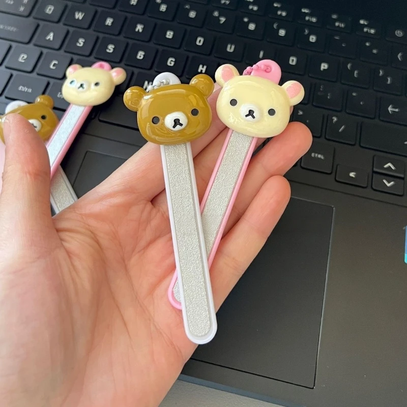 Rilakkuma cartoon anime nail art tool for filing nails, personalized nail file strips, mini cute creative nail sanding strips view 5