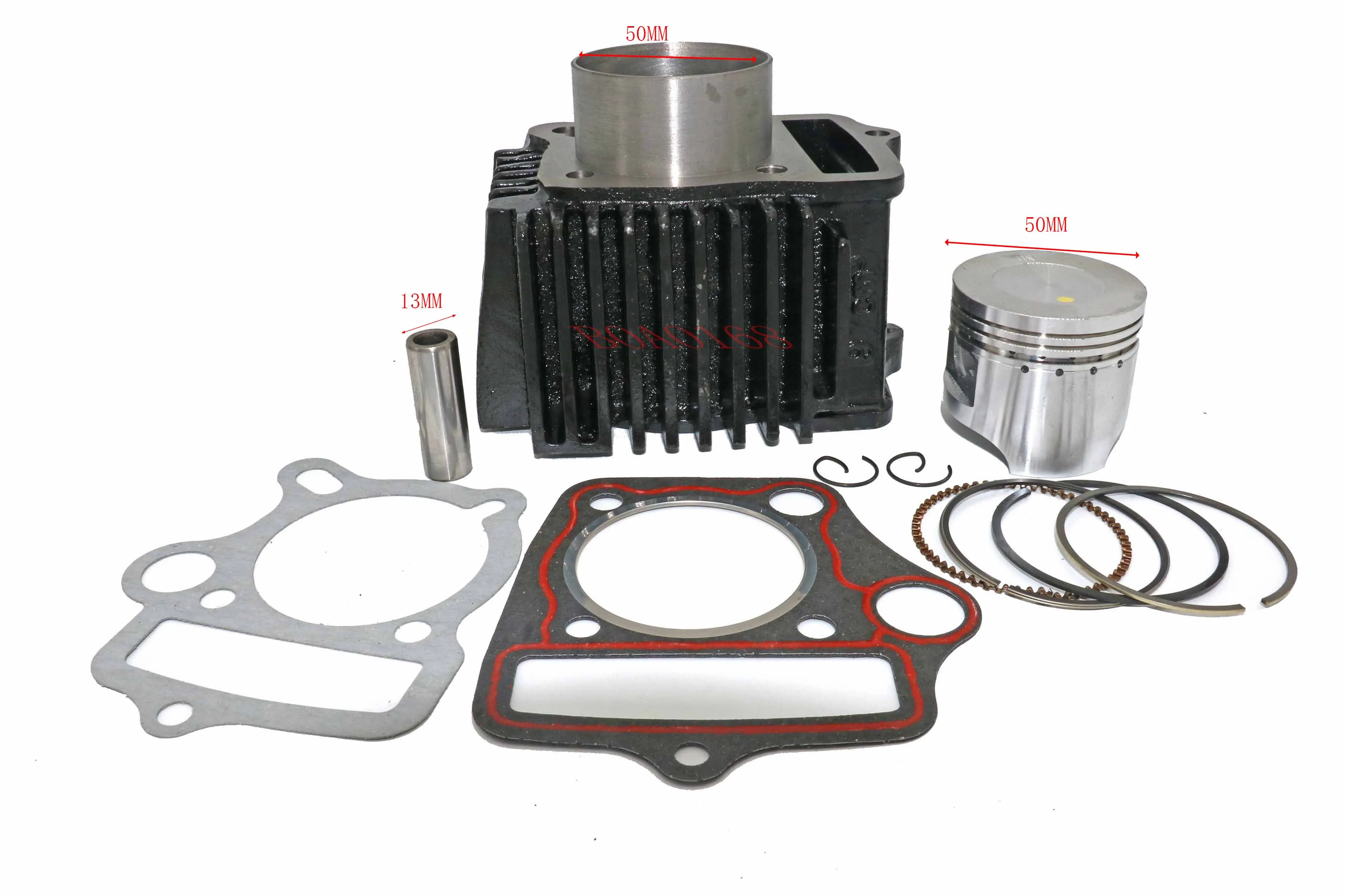 

High Quality Motorcycle Cylinder Kit 50mm Bore For C100 JD100 WS100 DY100 100cc Horizontal Engine Spare Parts