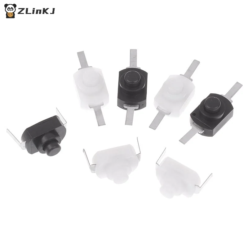 ▶10/20/50PCS 1208YD 1288BM Mini Push Button Switch Self Lock Switch Latching On-Off Micro Switch For Electric Torch Flashlight