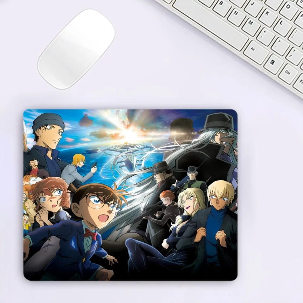 Alfombrilla de ratón grande para oficina, alfombrilla de goma antideslizante para PC, juegos de ordenador, teclado pequeño, Detective Conan Kudo Shin-Achi F