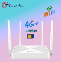 TIANJIE 4G WiFi router wireless LTE CPE router SIM card slot Rj45 3G 4G wireless router hotspot CAT4 300Mbps for IP camera.