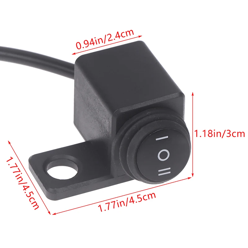 Waterproof On-Off-On 3 Step Switch Heavy Duty Side Mirror Mount for 12V LED Light Universal Spotlight Control for All Models