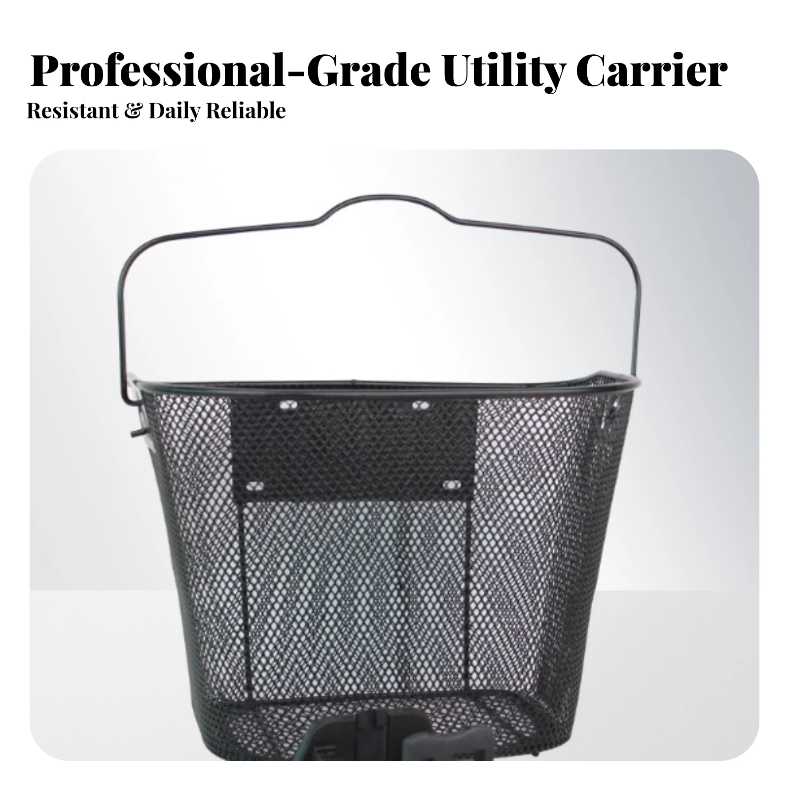 Front Bike Basket with Bracket Detachable Metal Wire Bike Basket Easy-to-Install Sturdy for Commuters, Grocery Runs