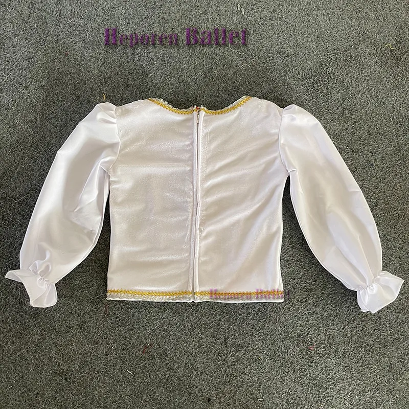 Chaquetas de Ballet hechas a medida para hombre, cuello en V, Tops de baile de Príncipe, abrigo para disfraces de actuación, venta al por mayor