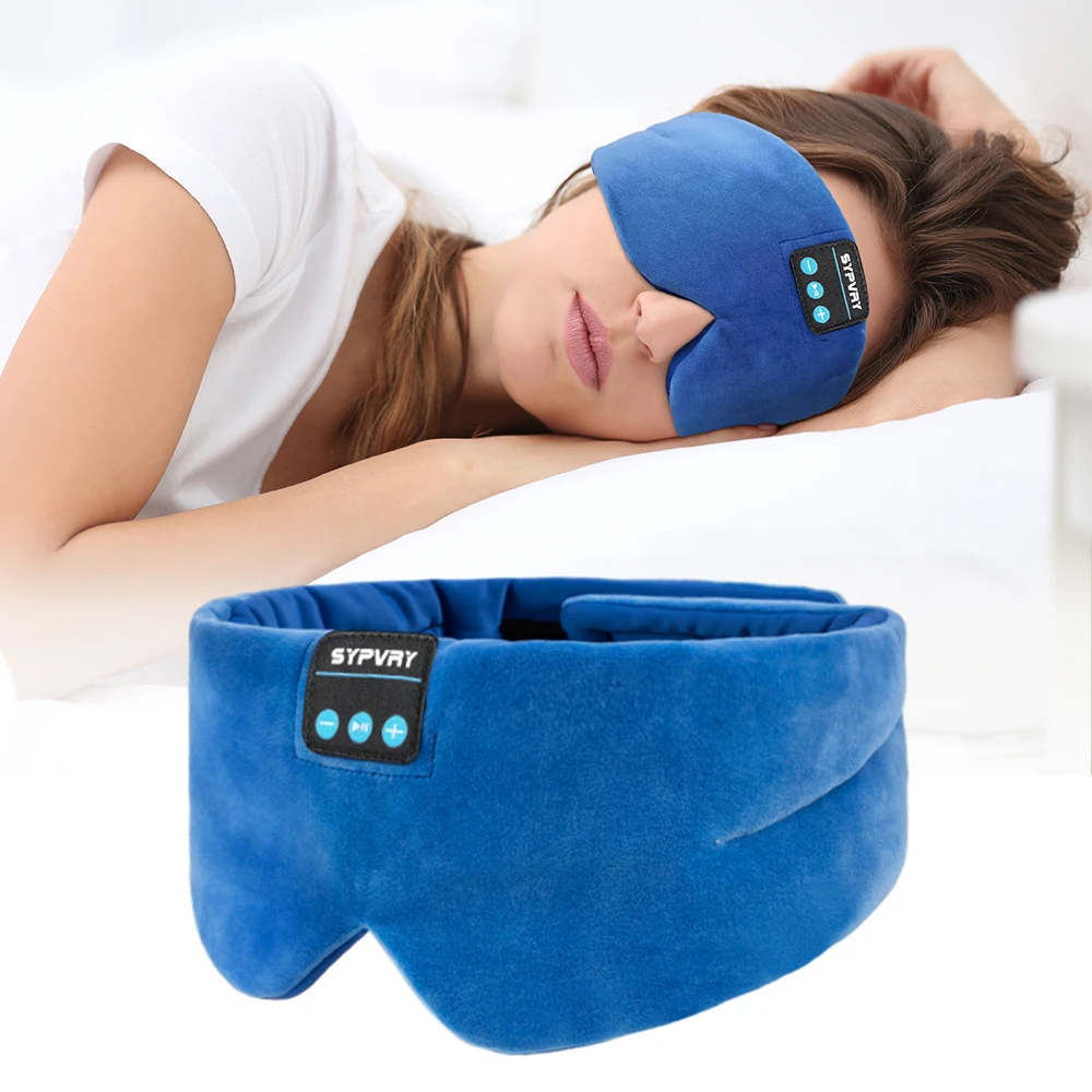 Wireless Headset Bluetooth Sleep Mask Headband Headphones for Sleeping Airplane Office Night Shift Side Sleeper Speaker Mask