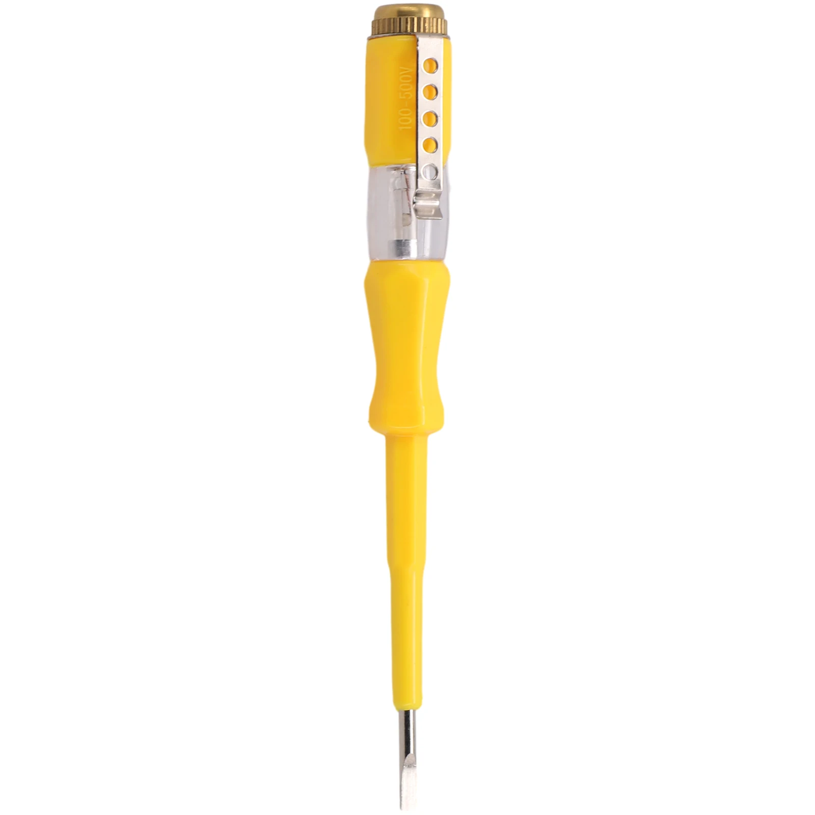 Anti Slip Handle Voltage Indicator Voltage Indicator Electrical Test Pen Chrome Steel Insulated PVC Neon Light Bulb