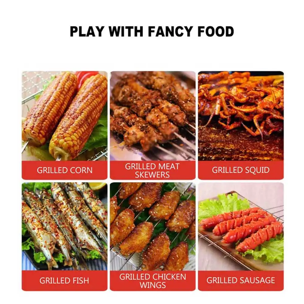 موقد شواء متعدد الوظائف عالي الجودة بدون دخاني، موقد شواء خارجي من الفولاذ المقاوم للصدأ، بدون دخان زيتي، تسخين شامل