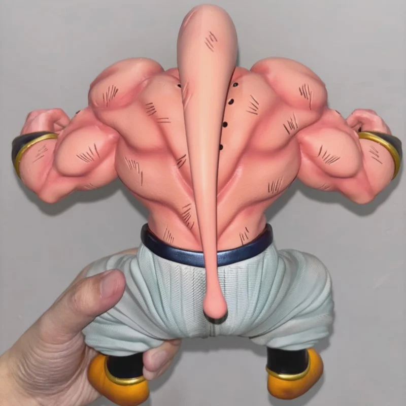 24cm em estoque dragon ball z muscular buu figura de ação majin buu anime figuras estátua pvc desktop ornamentado coleção modelo brinquedos