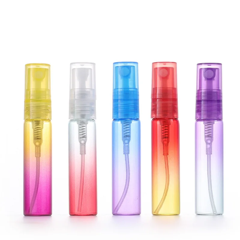 1X 10ML color gradient glass spray bottle, perfume bottle, essential oil bottle, trial bottle, travel portion,