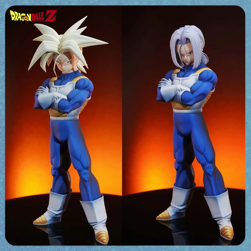 

Dragon Ball Z Future Trunks SSJ Anime Figurine GK Model 2 Heads Standing Statue Collectable Ornament Action Figure Doll Toy Gift