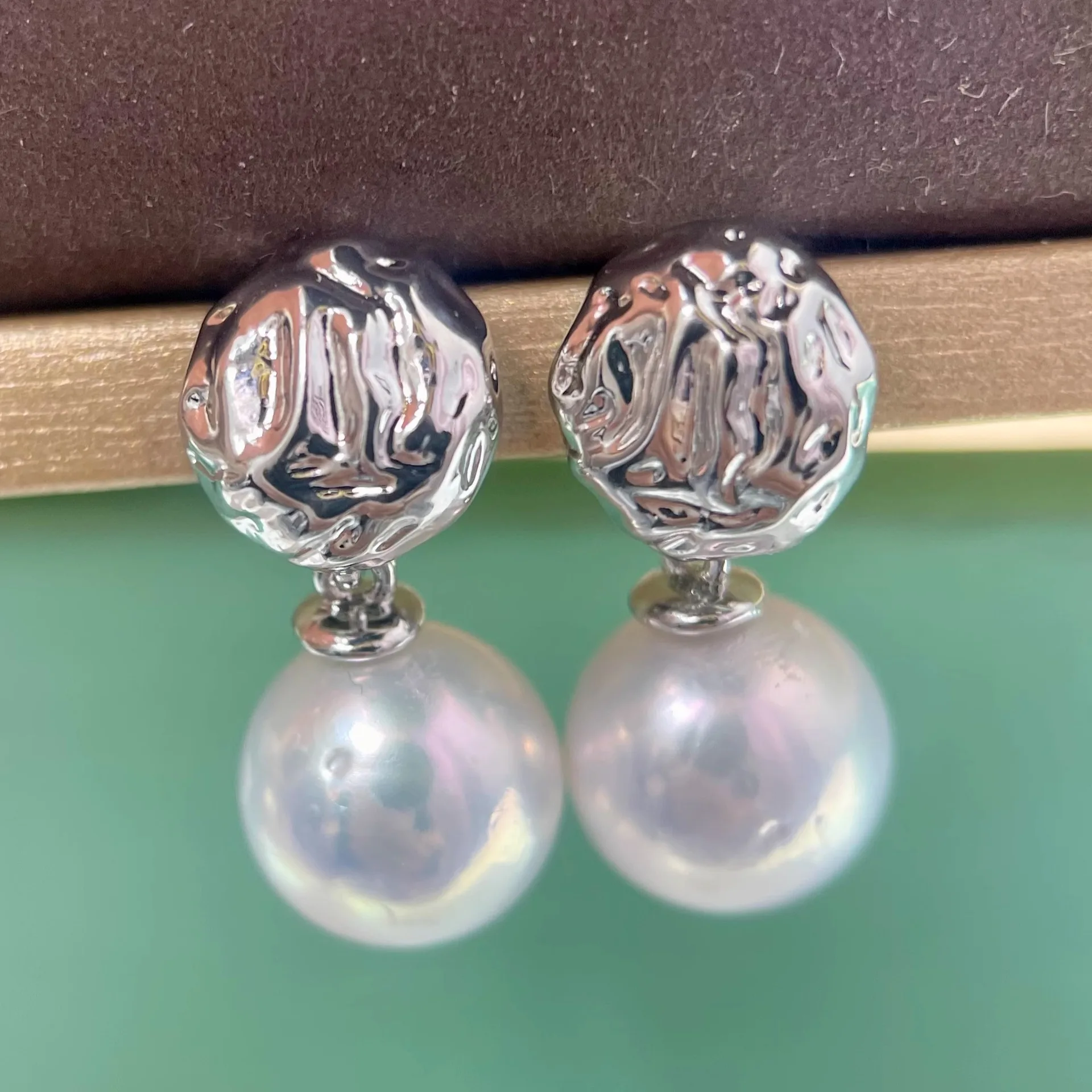 1Pair E221 Gold Plated Copper S925 Silver Needle Pearl Stud Earrings Findings Jewelry Making DIY Jewelry Accessories